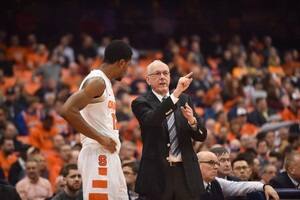 On Saturday Boeheim completed his 41st season at the helm of Syracuse. He'll coach at least two more seasons. 