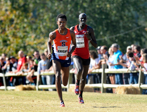 Justyn Knight finished second overall at the NCAA cross-country meet in the fall. He was the only collegiate athlete to make the podium in this race.