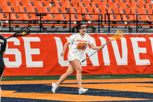 Bianca Chevarie (pictured) and Olivia Adamson each earned ACC player of the week honors after Syracuse's upset win over then-No. 2 Notre Dame.